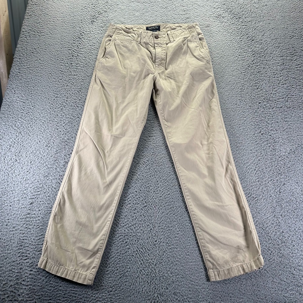 American Eagle Made To Last Pant Mens 30x32 Brown Cotton Chino Relaxed Straight